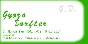 gyozo dorfler business card